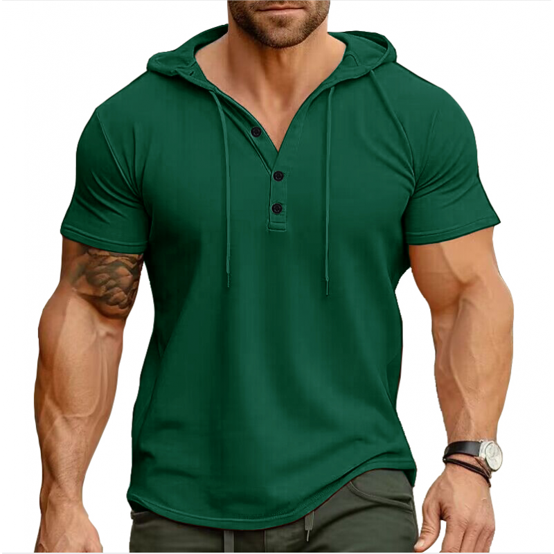 Men's sports and fitness short sleeved T-shirt